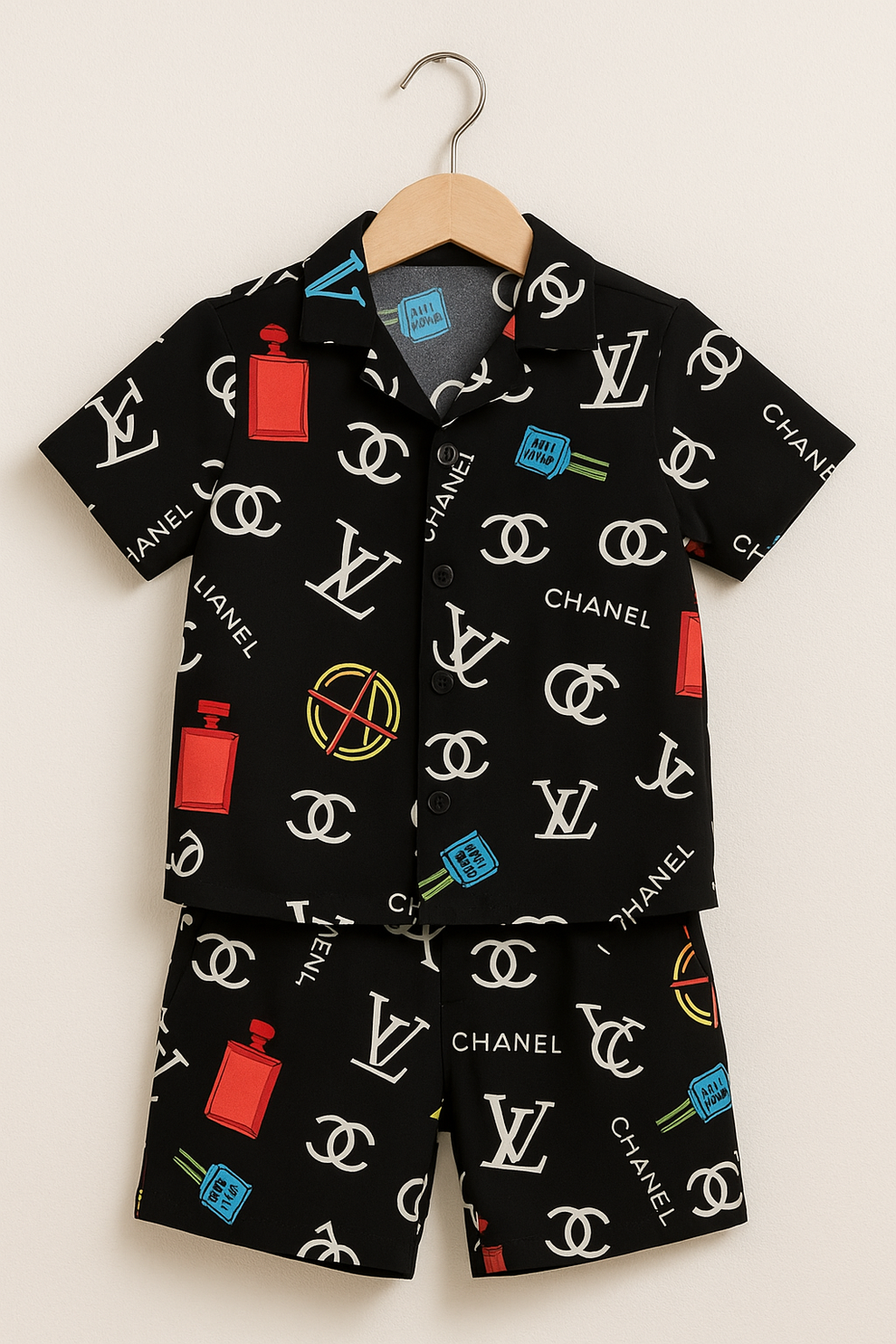 Premium Quality Baby Boy/Girl Summer Co-ord Suit - Black GG