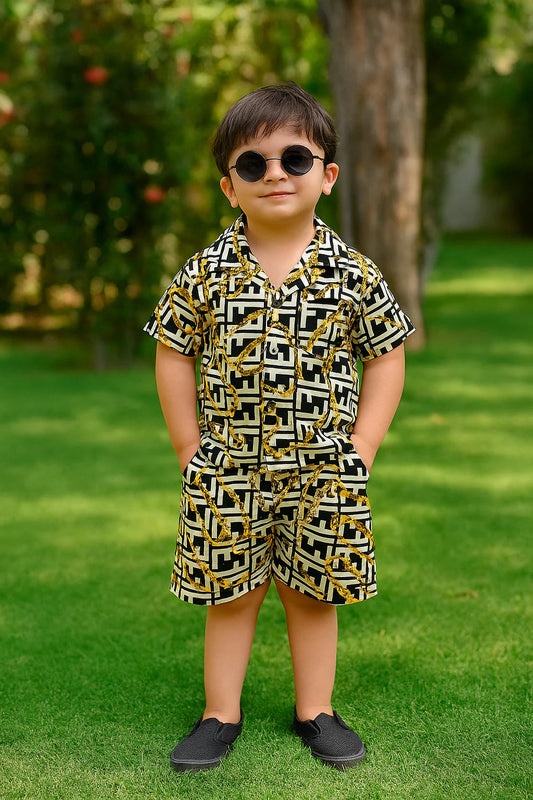 Premium Quality Baby Boy/Girl Summer Co-ord Suit - Fendi