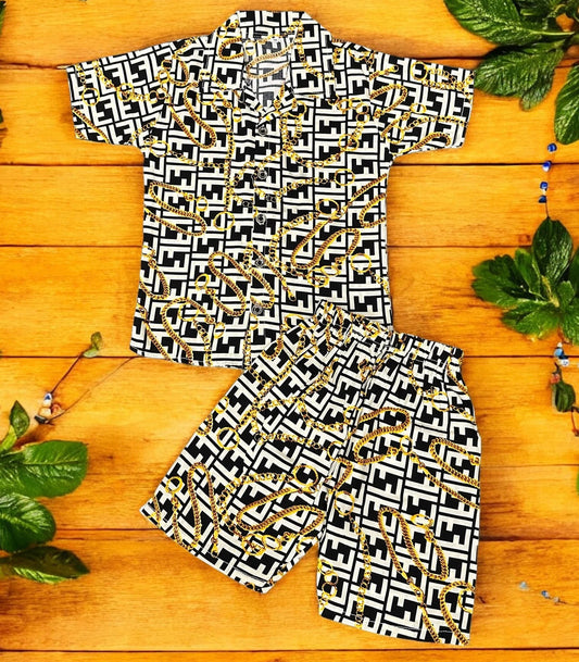 Premium Quality Baby Boy/Girl Summer Co-ord Suit - Fendi