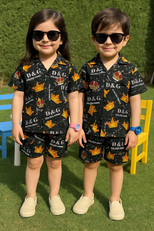 Premium Quality Baby Boy/Girl Summer Co-ord Suit - Crown
